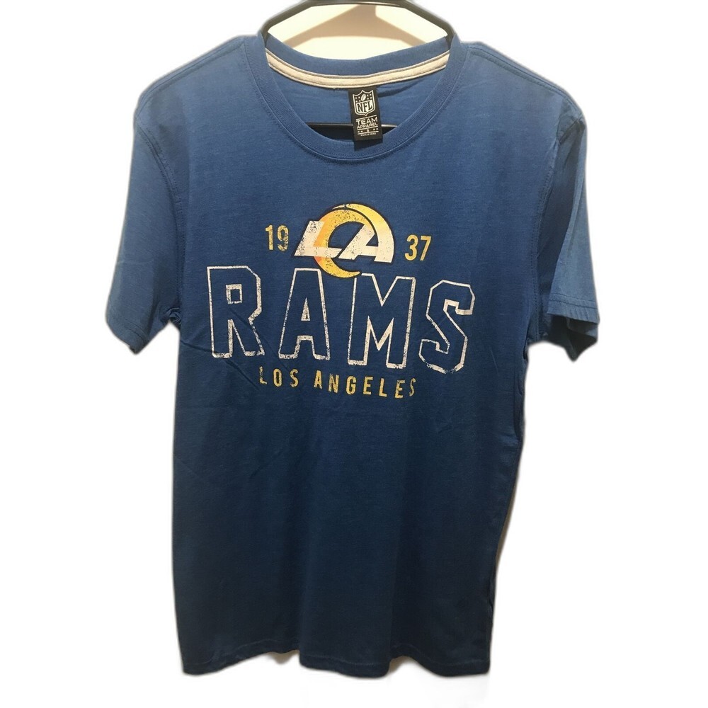 Los Angeles Rams T Shirt 1937 Mens Size Small Blue Logo Short Sleeve NFL